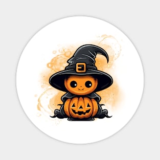 Baby Pumpkin Witch Magnet